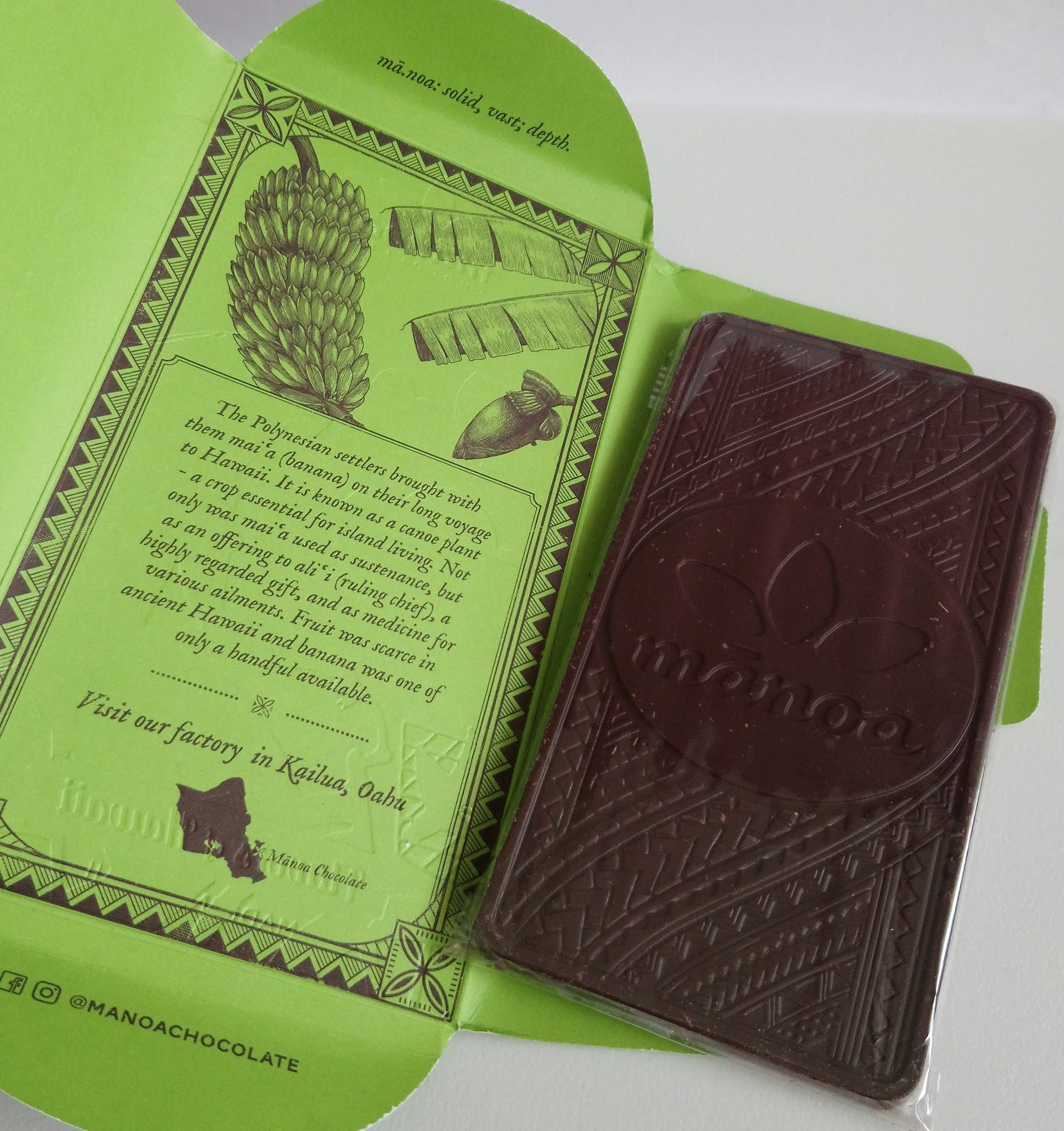 Chwile zasłodzenia Manoa Flavours of Hawaii Mai'a Banana 70 ciemna z