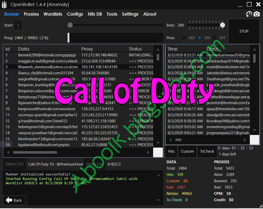 Call of Duty New Config ( OpenBullet Config ) 10k CPM With Public