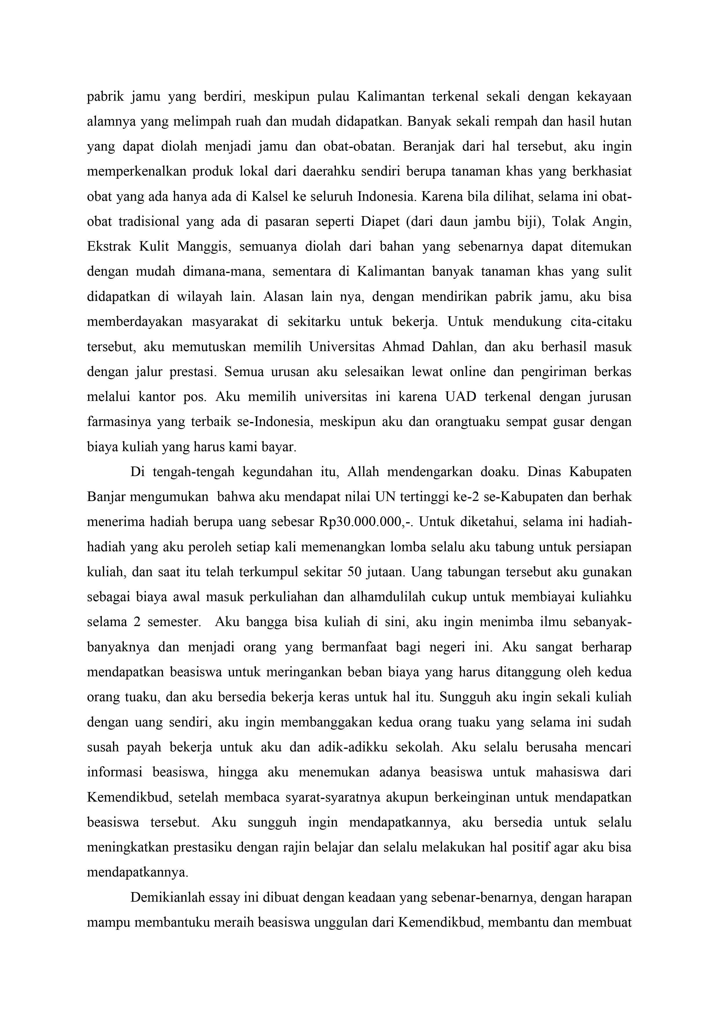 Judul essay beasiswa unggulan 2019 06 picture