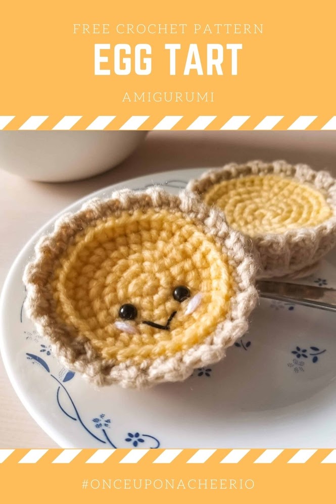 Hong Kong Egg Tart Play Food Amigurumi FREE Crochet Pattern Hong Kong Egg Tart Play Food Amigurumi FREE Crochet Pattern