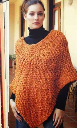 tricot poncho facile