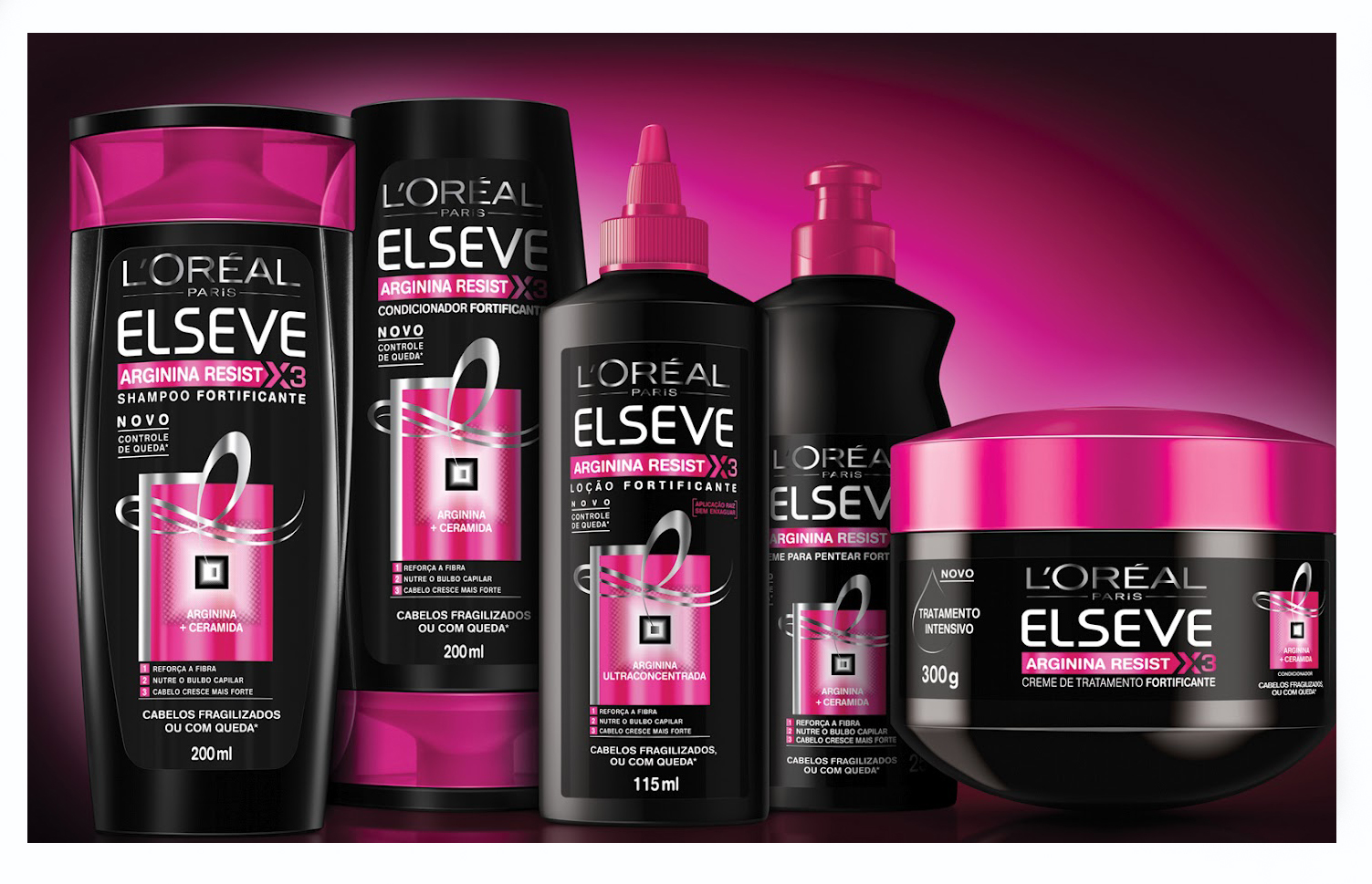 Efeito Gloss Makeup Elseve Arginina Resist X3