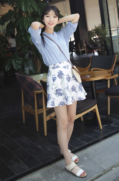 [66girls] Flared Floral Mini Skirt | KSTYLICK - Latest Korean Fashion ...
