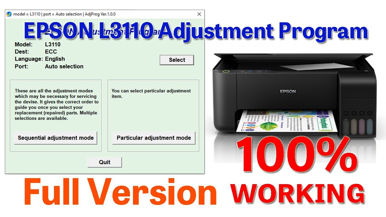 Download resetter epson l3110