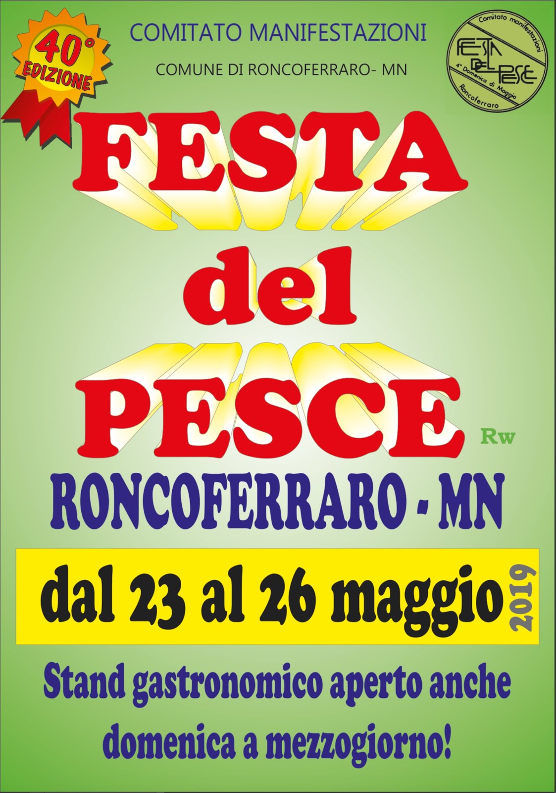 Manifesto del 40° anniversario della "Festa del Pesce"