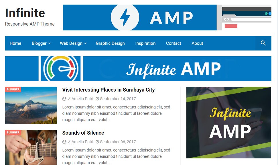 Infinite AMP Blogger Template