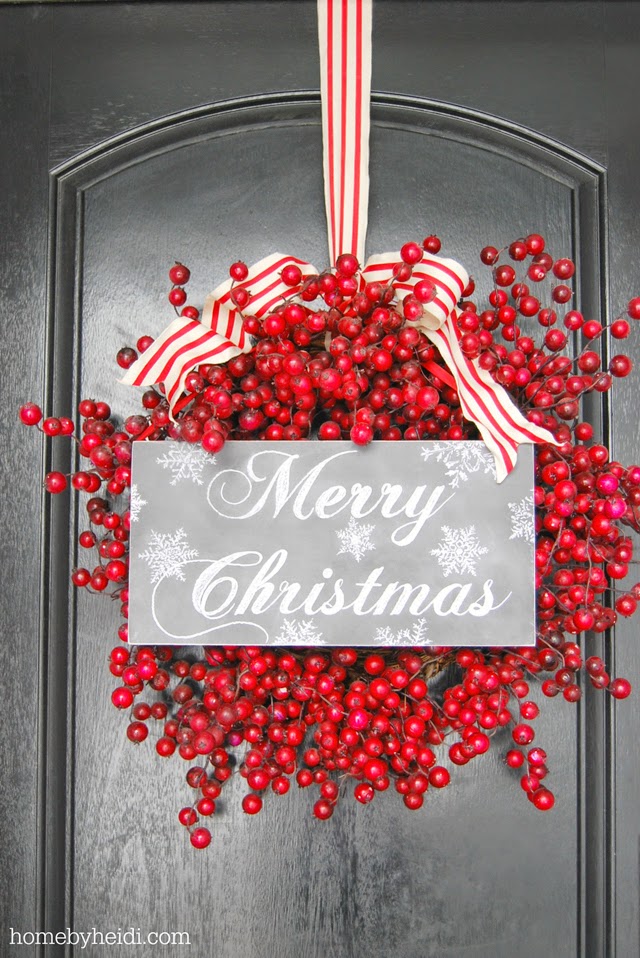 How To Hang a Wreath With Ribbon Home By Heidi