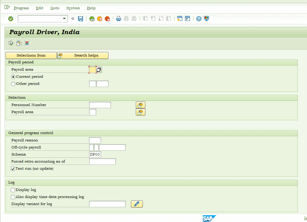 How to draw salary in post office department in SAP?