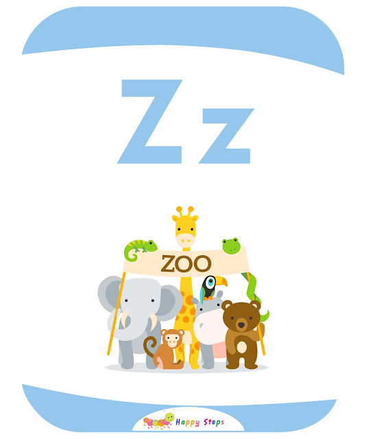 Letter -Z-  Zoo  Flashcards