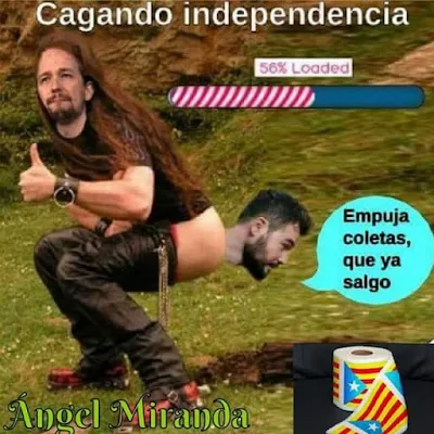 Cagando independencia, Iglesias, Rufián