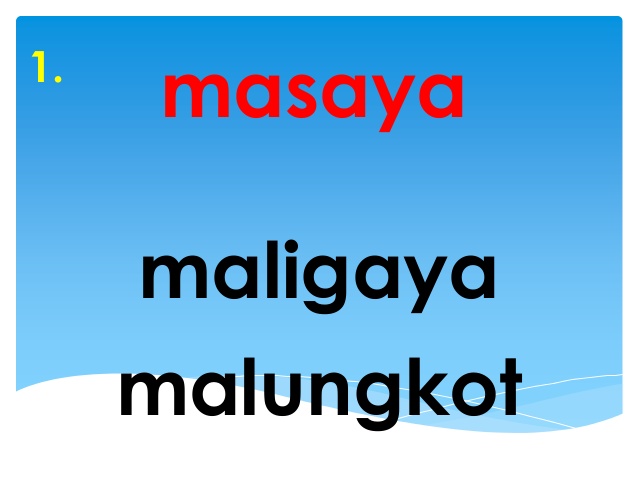 mga salitang magkasingkahulugan - philippin news collections