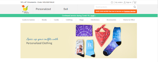 the website to customize clothes --- Printerstudio