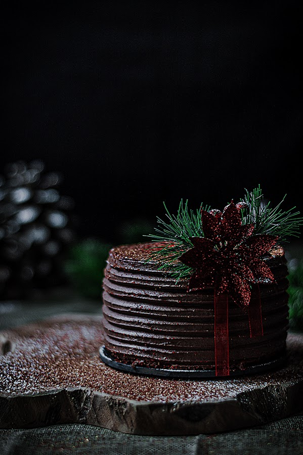 Tarta de Navidad de Chocolate, galleta y nueces -TuvesyyoHago