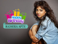radhika apte, open curly hairstyle pic of radhika for your pc or laptop screensaver in blue shirt