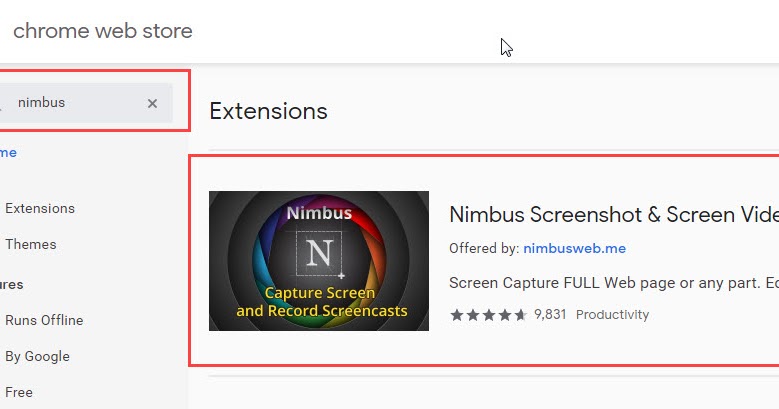 Chrome web store extensions