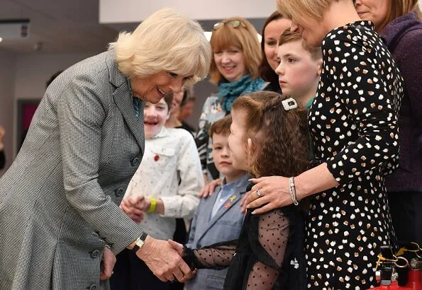 The Duchess of Cornwall visited Elmhurst Ballet School in Birmingham. Duchess of Cornwall visited the Launer Factory in West Midlands