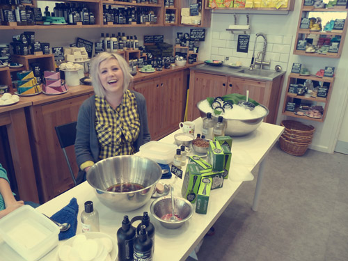 Lush and Clipper Tea face mask workshop