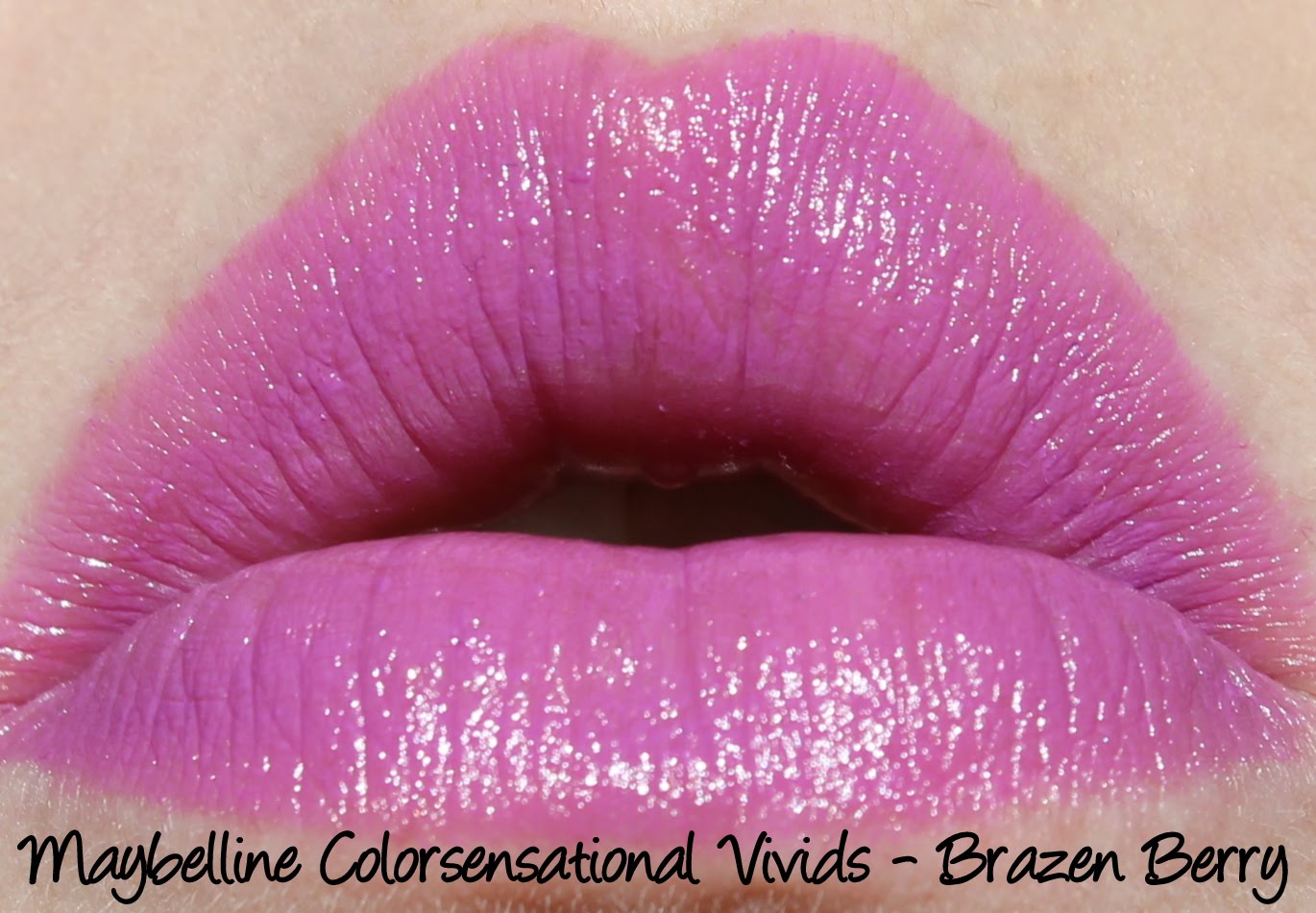 Maybelline Colorsensational Vivids - Brazen Berry lipstick swatch