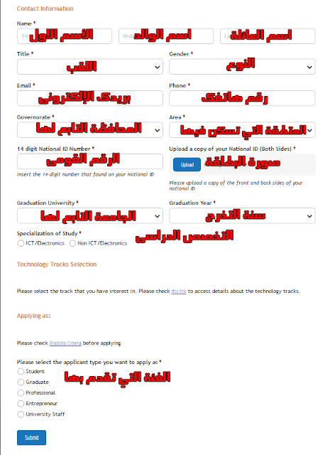 دورات و كورسات وزارة الاتصالات وتكنولوجيا المعلومات المصرية