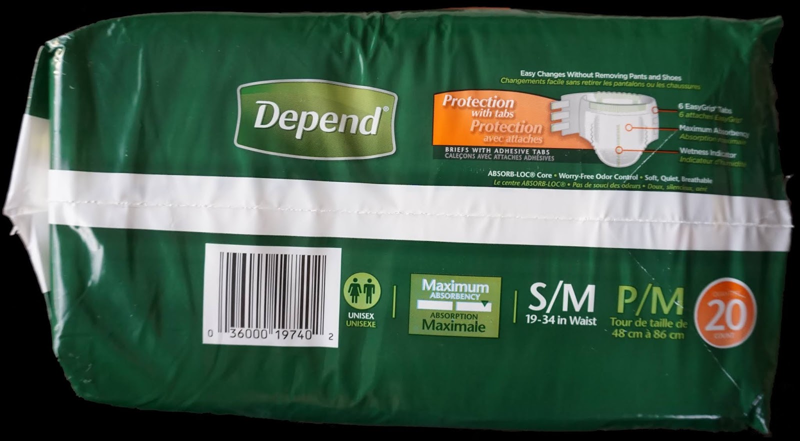 Diaper Metrics Depend Protection with Tabs (S/M) Adult Diaper Review