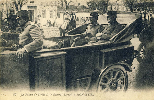 Prince Aleksandar Karadjordjevic and General Sarrail, entering in Bitola in November 1916.