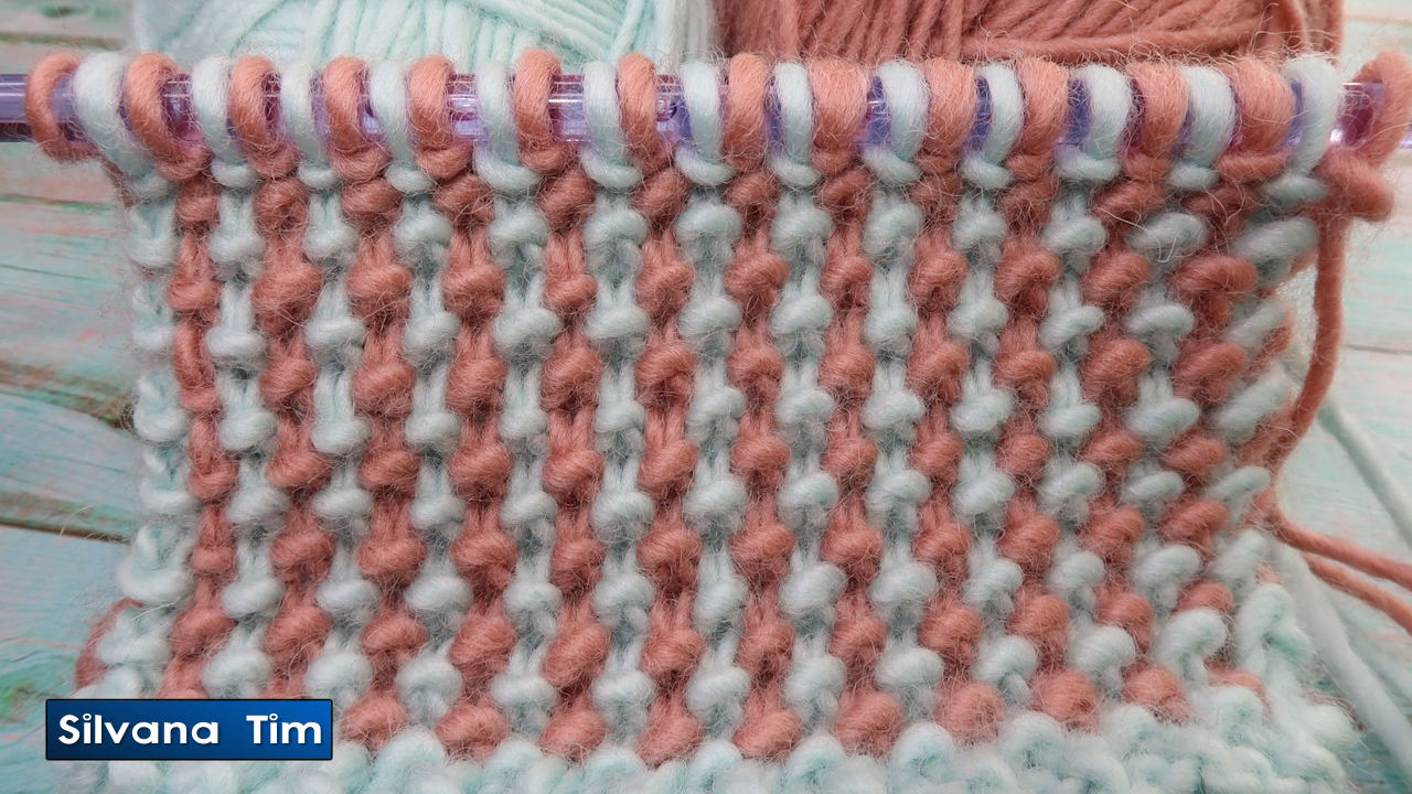 Punto facil a dos agujas Punto a dos Colores que no se estira y es muy calentito. Tejido 1051 Punto facil a dos agujas Punto a dos Colores que no se estira y es muy calentito. Tejido 1051