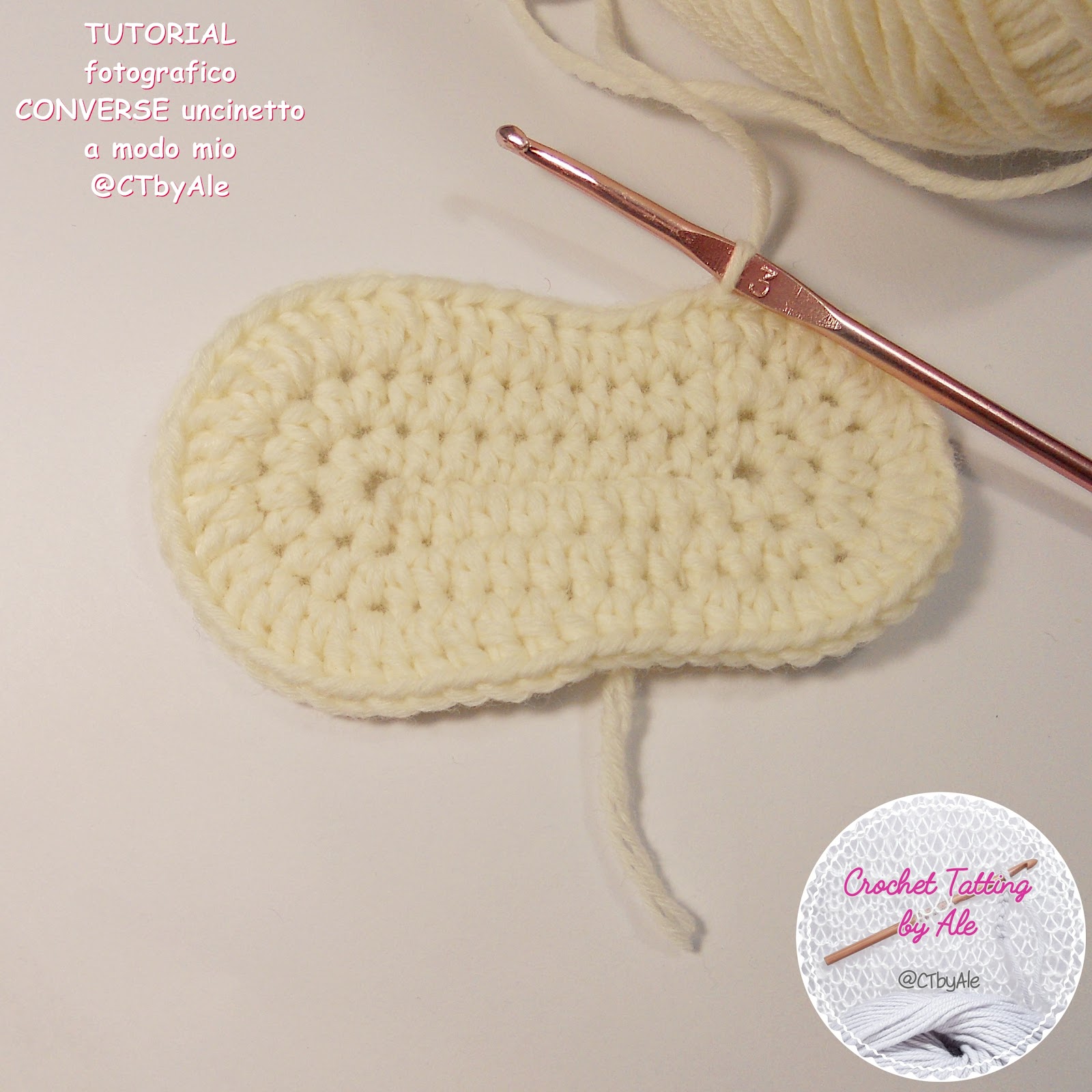 converse neonato uncinetto tutorial