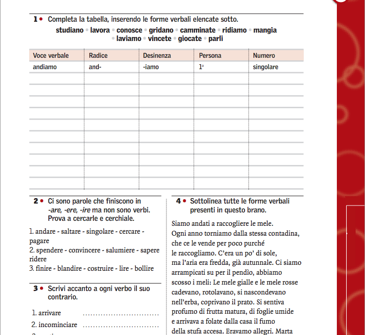 Libri Di Esercizi Di Grammatica Italiana Con Soluzioni