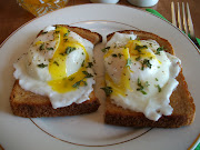 Poached Eggs on Toast 1 slice of bread (toasted & buttered) (sany )