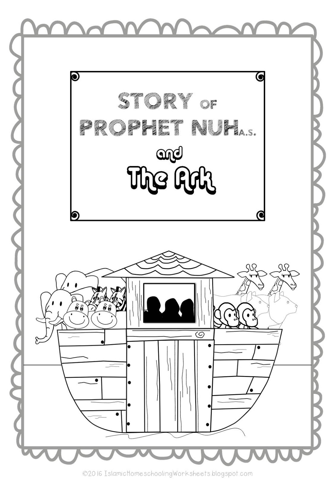 FREE Islamic Coloring Sheets : Prophet Nuh and the Ark Story ~ Islamic FREE Islamic Coloring Sheets : Prophet Nuh and the Ark Story ~ Islamic