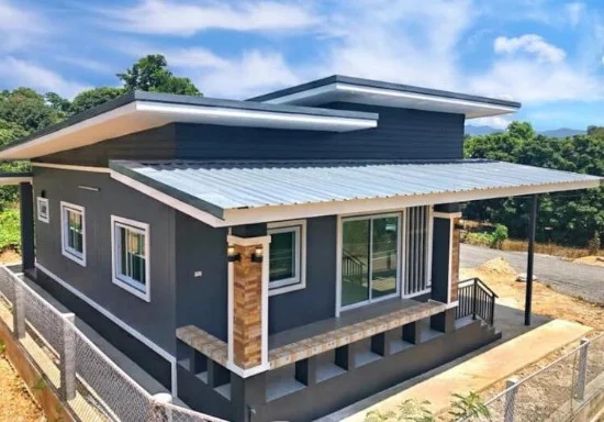 LINGKAR WARNA: Desain Rumah Minimalis Atap Miring Dengan Dana 100 Jutaan