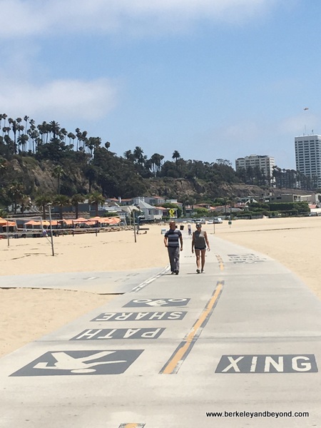 Santa Monica beach path at Annenberg Community Beach House in Santa Monica, California Santa Monica beach path at Annenberg Community Beach House in Santa Monica, California