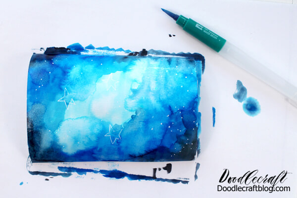 How to paint a watercolor galaxy