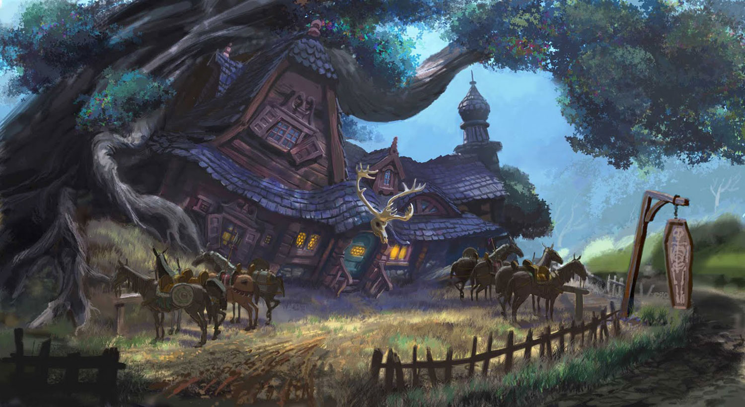 Living Lines Library: Tangled (2010) - Visual Development: Locations