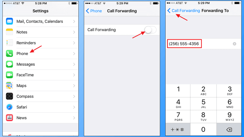 call forwarding in iphone 5 verizon