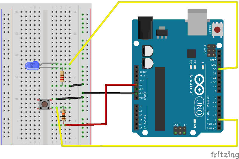Let's Learn: Arduino Digital Button with Pullup and Pulldown resistors