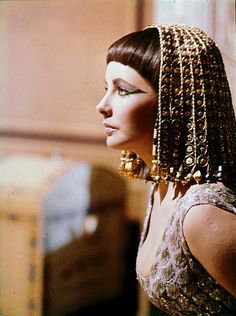 Enfeite de cabelo egípcio, Cleopatra filme, Elisabeth Taylor