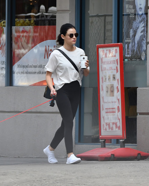 Lucy Hale Out with Her Dog in New York, 09.30.2019