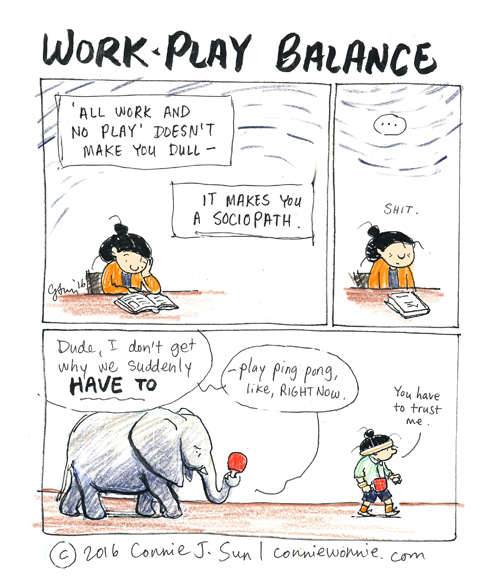 Connie To The Wonnie Work Play Balance