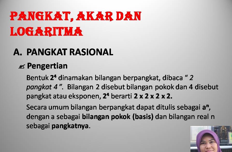 matematika Pengertian Pangkat dan SifatSifat Pangkat