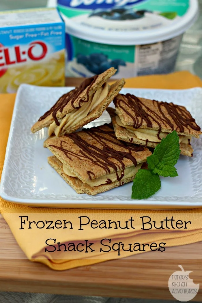 Quick and Easy Frozen Peanut Butter Snack Squares: #AddCoolWhip #shop #dessert