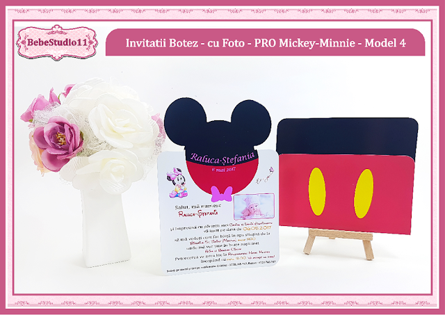 invitatii botez contur pro Mickey-Minnie