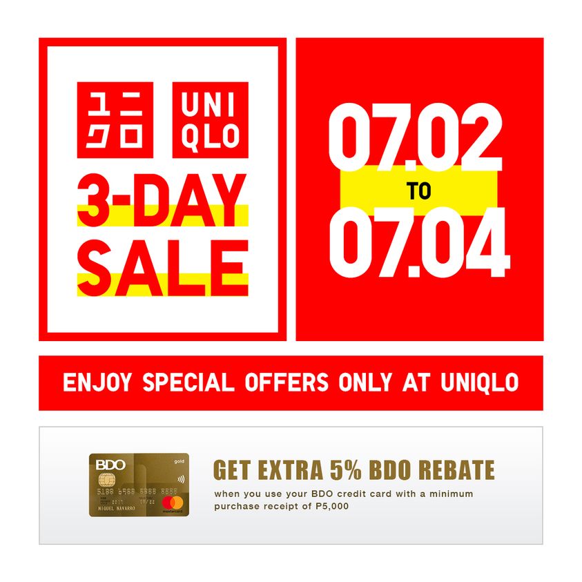 Manila Shopper UNIQLO 3day SALE July 24 2021