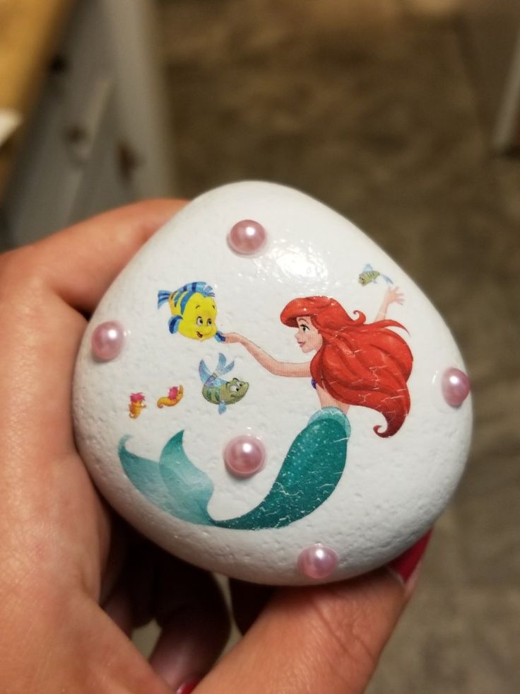 Mermaid Rock Painting Ideas (Ariel) The Special Stalkers