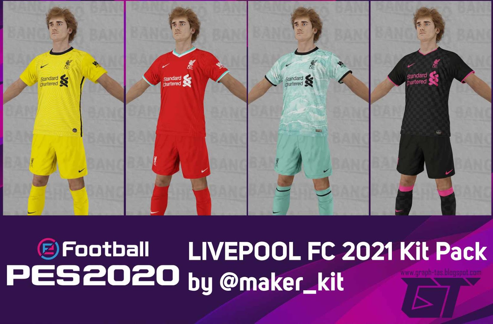 PES 2020 Liverpool FC 2023 Kit Pack by @maker_kit