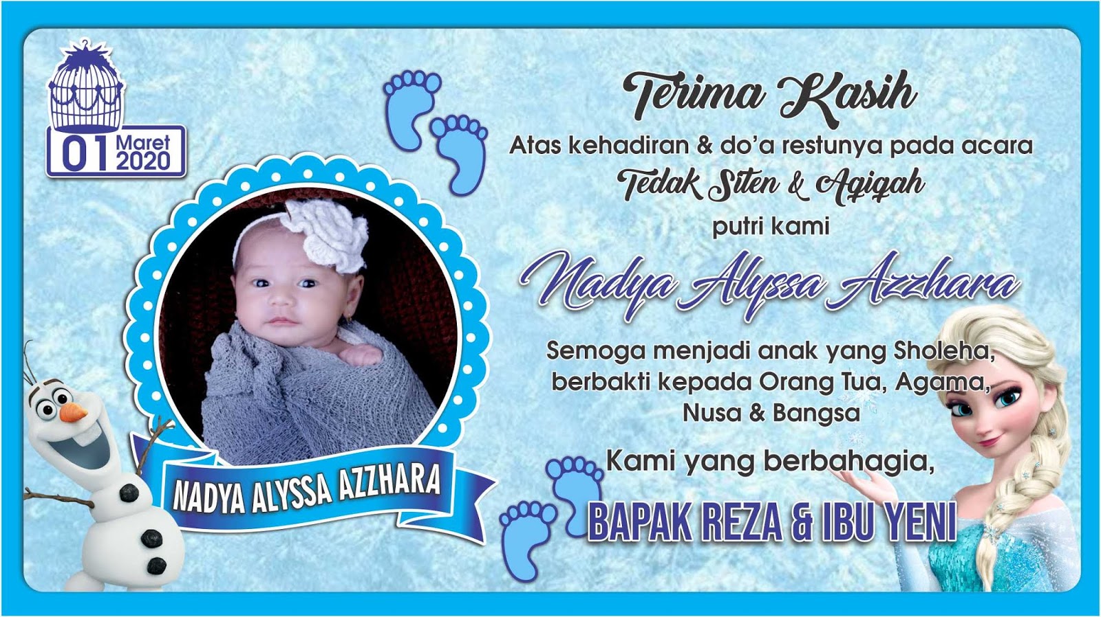 Desain Ucapan Tedak Siten Adit Print