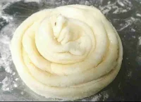 Lachcha shape butter naan dough