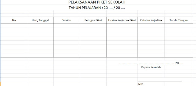 Buku Piket Sekolah