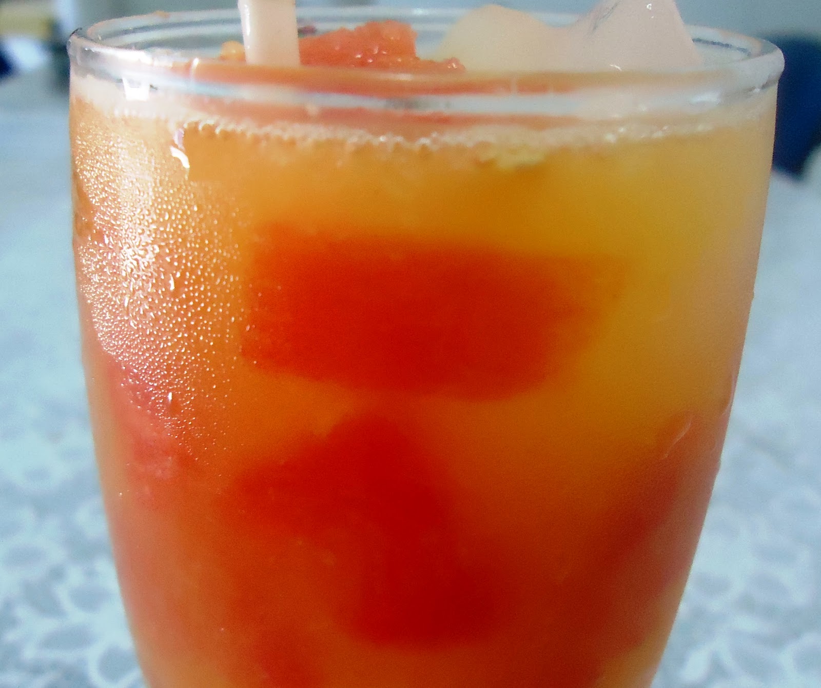 Mely's kitchen Orange Juice with diced Watermelon