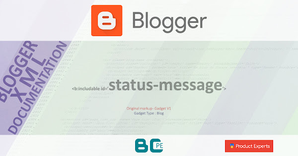 Blogger - status-message [Blog GV1]
